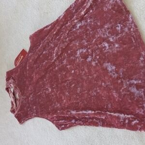 Arizona Jeans Mauve Velvet Mock Neck Swing Sleeveless Top NWT